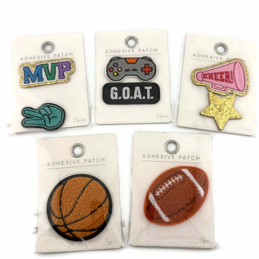 Sports & Cheer Adhesive Patches - Lot of 5 Packs
